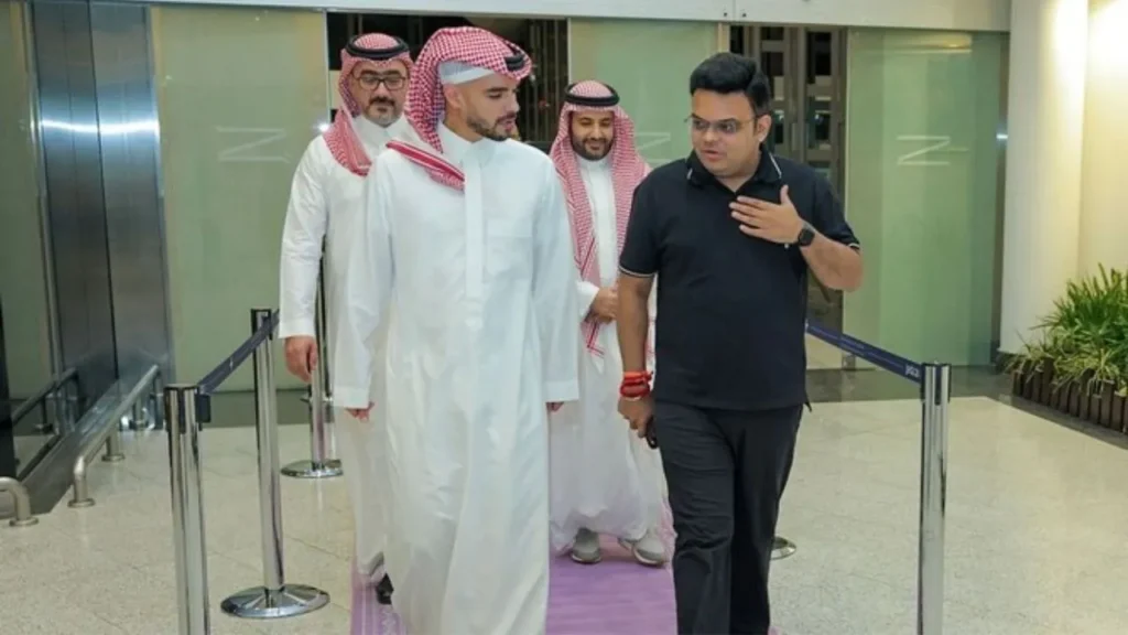 Saudi Arabian Cricket Federation Chairman with Jay Shah