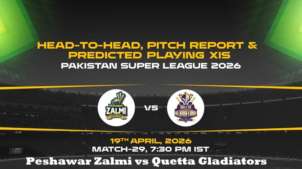 [CRK] Peshawar Zalmi vs Quetta Gladiators PSL 2026 Match 29 Preview, Dream11 Tips & Prediction