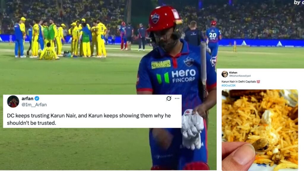 DC Fans Furious as Karun Nair Fails in High-Stakes IPL 2026 Clash