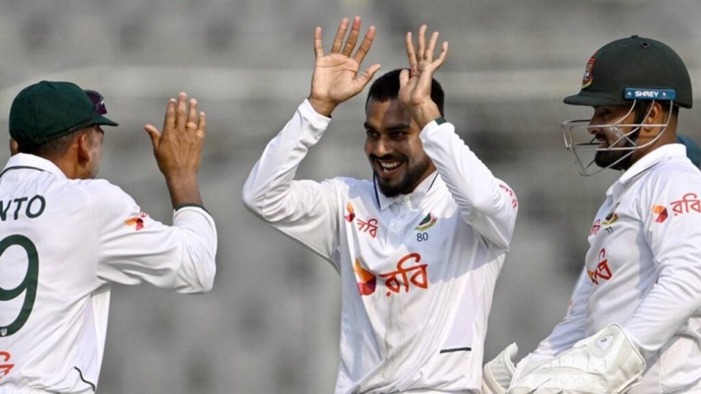 Mehidy Hasan, Taskin Ahmed Rock Pakistan as Awais Hits Debut Century | Bangladesh vs Pakistan