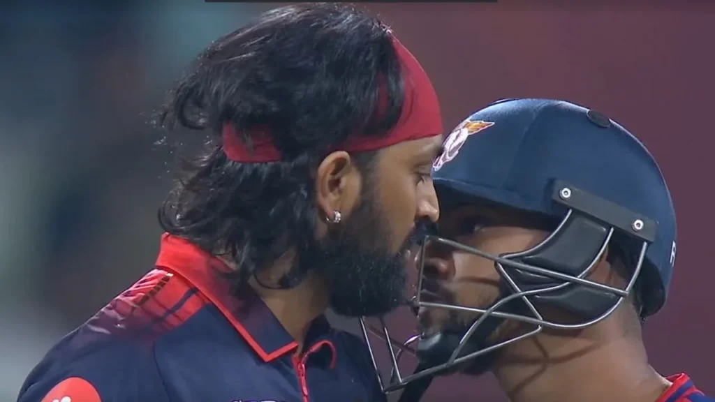Nicholas Pooran and Krunal Pandya in On-Field Exchange During IPL 2026
