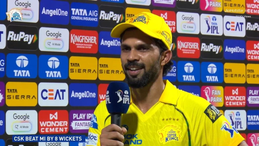 CSK Completes Double Over MI in IPL 2026: Ruturaj Gaikwad Pleased with Team’s Performance